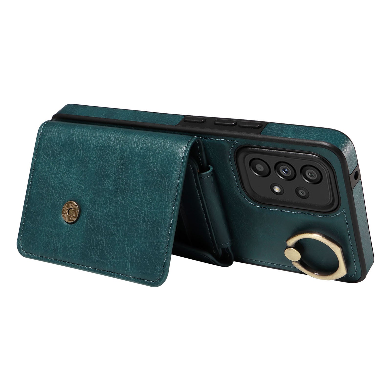002 For Samsung Galaxy A53 5G Card Bag Cover Ring Kickstand Litchi Texture Leather TPU Phone Case with Shoulder Strap 002 For Samsung Galaxy A53 5G Card Bag Cover Ring Kickstand Litchi Texture Leather TPU Phone Case with Shoulder Strap